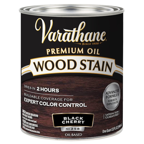Varathane Premium Wood Stain, Oil Based, Black Cherry, 1 Quart 241411H - main
