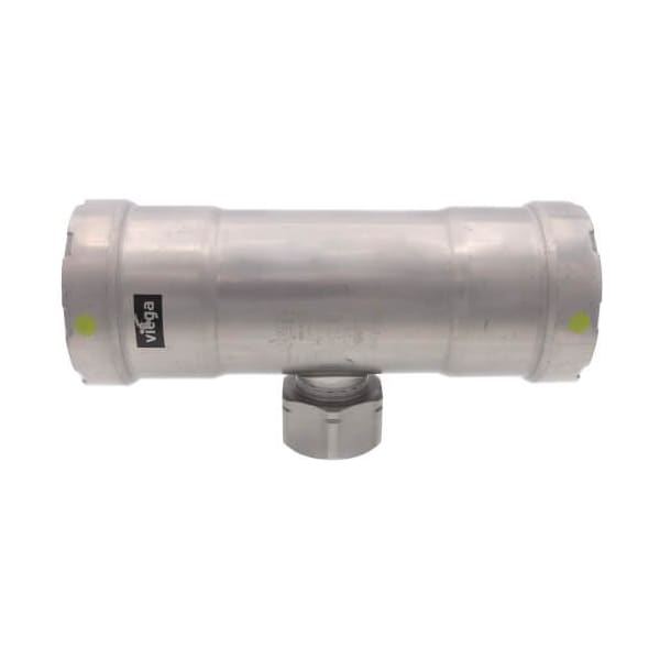 Viega MegaPressG tee P1 2 P2 2 FPT 1 carbon steel zinc-nickel coating 25466 - main