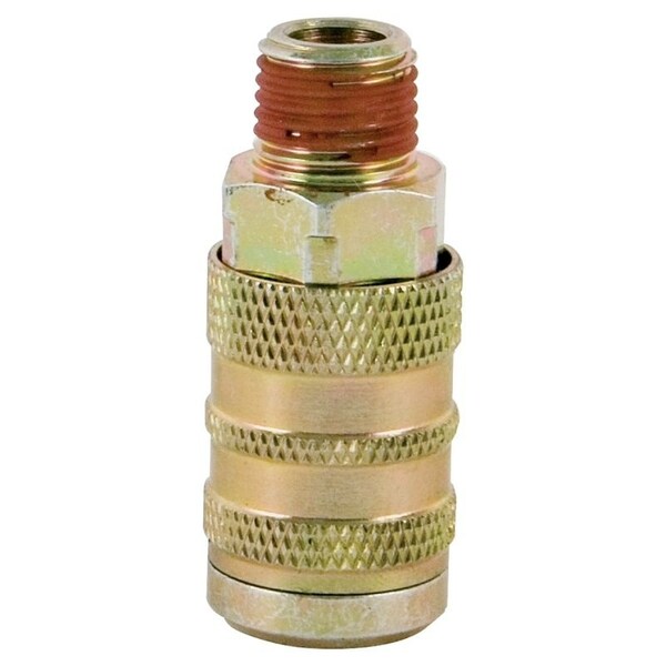 Bostitch Hose Coupler, 1/4 x 1/4 in, MNPT, Steel, Plated IC-14M - main