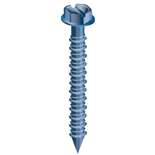 Cobra Anchors Screw, 1/4 in Thread, 3-1/4 in L, Hex, Socket Drive, Steel, Fluorocarbon-Coated, 100 PK 684T - main