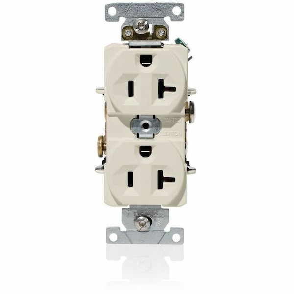 Leviton Receptacle Outlet, 20A, Light Almond, 125V C5362-T - main