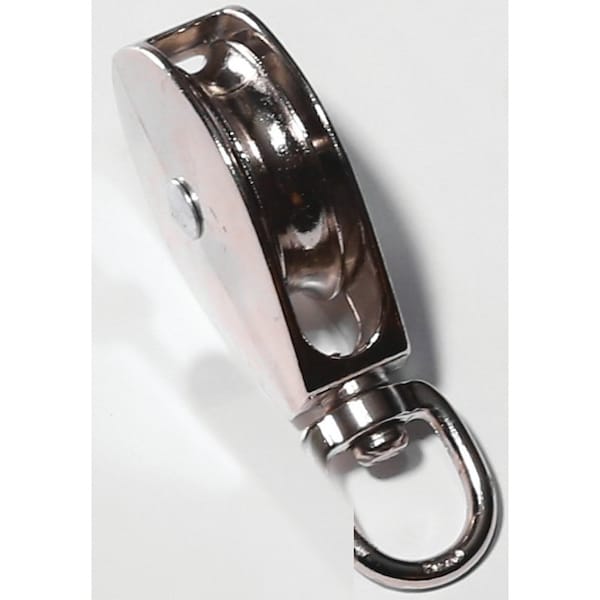 Sheave Positioning Baron Swivel Eye Pulley, 5/32 in Rope, 25 lb Working Load, 1/2 in ...