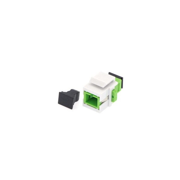 Cable Wholesale SC/APC Keystone Coupler, Singlemode, Simplex, Green Body 30SC-SC202 - main