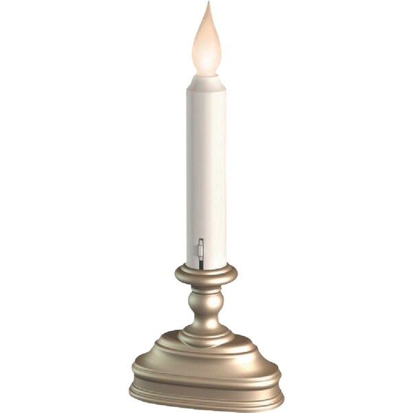 Xodus Standard 4.5'' W. x 7.5'' H. x 2'' D. Pewter LED Battery Operated Candle FPC1320P - main