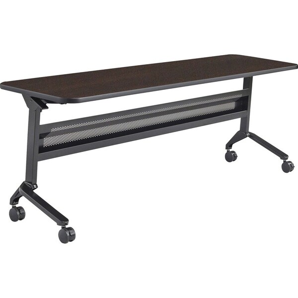 Safco Rectangle Flip-N-Go 24 x 72" Rectangular Training, 72 W, 24 L, 29 H, Laminate Top Top, Mocha LF2472TSLDCM - main