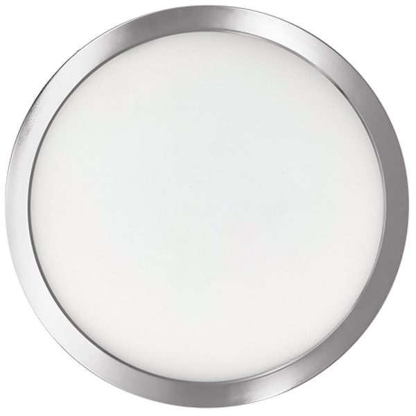Bulbrite 9" Round 17-W 3000K LED Flush Mount Light, 1400 Lumens, Nickel Finish 773610 - main