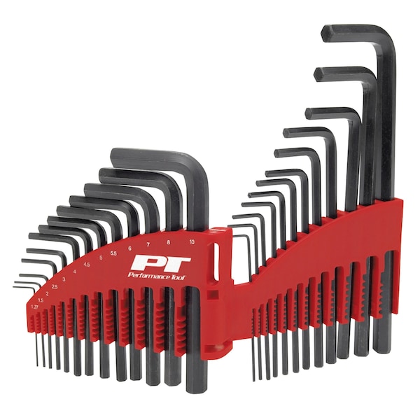 Performance Tool 25-Pc Sae/Mm Hex Key Wrench Set Hex Key Set, W80281 W80281 - main