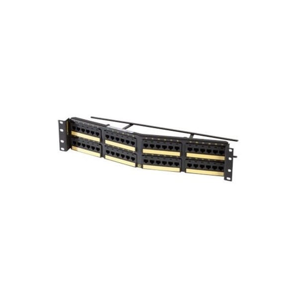 Ortronics 48-PORT 110 PANEL ANGLED, CAT6A T568A/B 8 POS HD LOADED PHA6AU48 - main