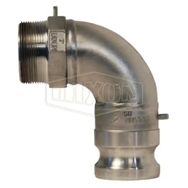 Dixon Type F 90Deg Cam and Groove Elbow, 3 in, Male Adapter x MNPT, 316 SS, Domestic 300F-90SS - main
