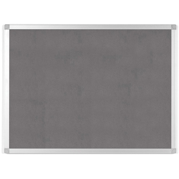 Mastervision Gray Felt Bulletin Board, 24" X 36", Aluminum Frame FA03429214 - main