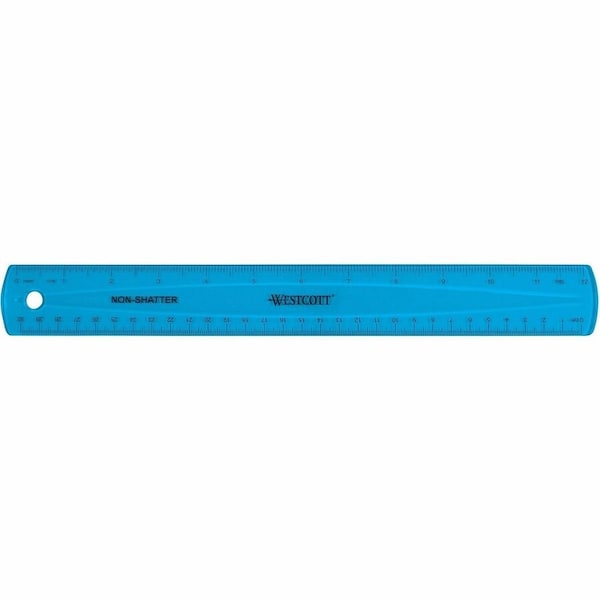 Westcott Shatterproof Ruler, Assorted Translucent Colors, 12, Assorted ACM14381 - main