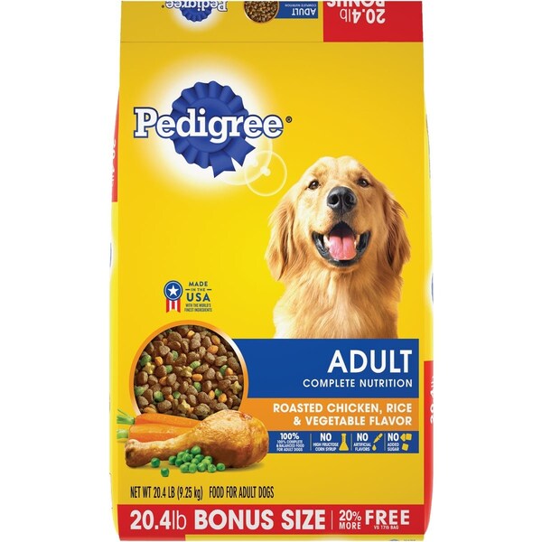 Pedigree Complete Nutrition 20.4 Lb. Roasted Chicken Rice & Vegetable Adult Dry Dog Food 797031 - main