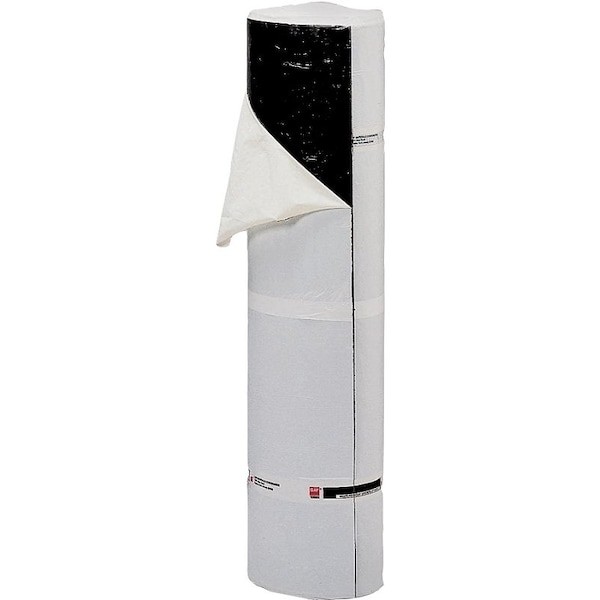 Gaf GAF 0912000MV Roofing Leak Barrier, 50 ft L, 1.5 sq-ft Coverage Area, Fiberglass, Black 0912000MV - main