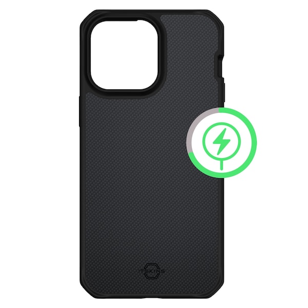 Itskins Ballistic r Nylon Magsafe Case For Apple Iphone 15 Plus / Iphone 14 Plus, Black AP5R-HMABA-BLCK - main