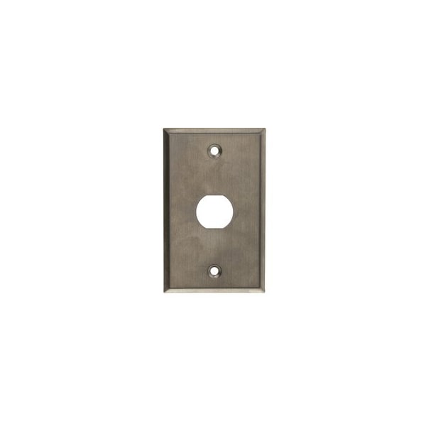 Cable Wholesale Outdoor Wall Plate w/ Water Seal, Stainless Steel , 1 Port, Single Gang 30X8-71001 - main