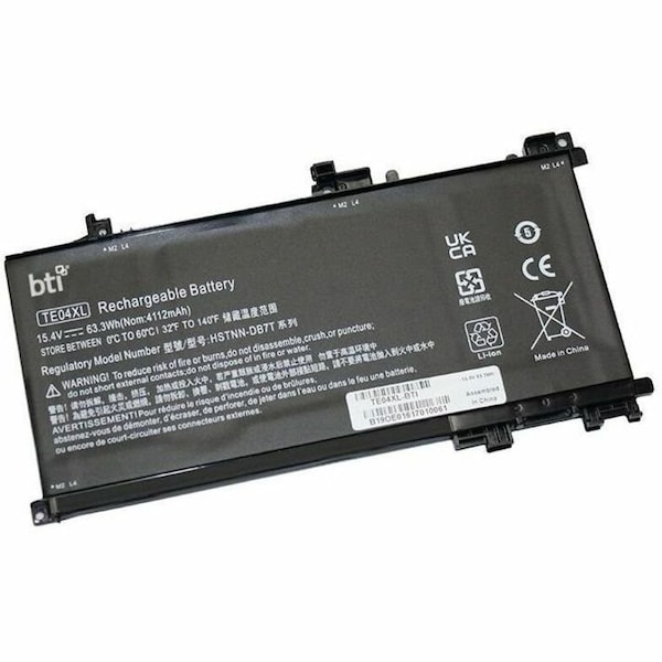 Battery Technology BTI 4-CELL 15.4V LI-ION BATTERY FOR HP OMEN 15-AX001LA, 15-AX002LA, 1 TE04XL-BTI - main