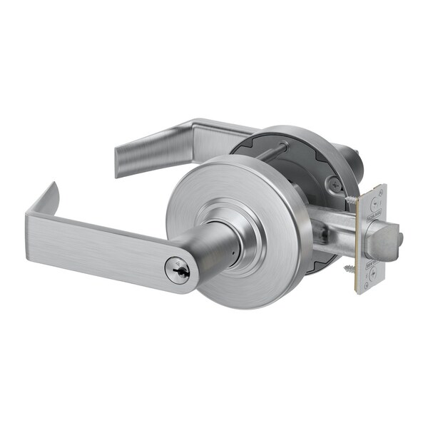 Schlage Grade 1 Entrance Cylindrical Lock, Conventional Cylinder, Rhodes Lever with Rose, Satin Chrome PC53P RHO 626 - main