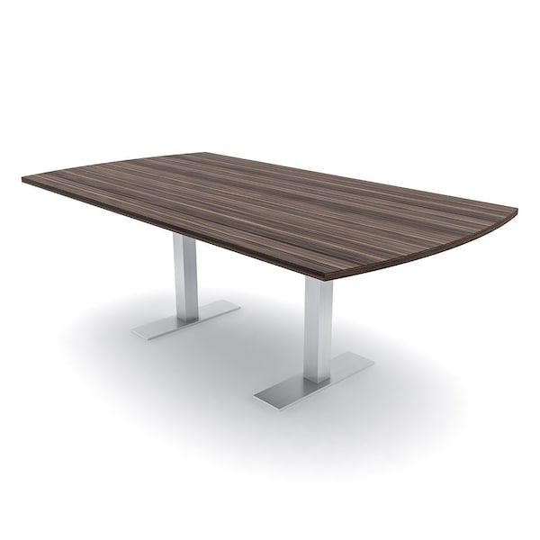 Skutchi Designs 7ft Arc Rectangle Conference Table With Power | Harmony Series | 6 Person Meeting Room Table HAR-AREC-48X84-T-H3041-NA - main