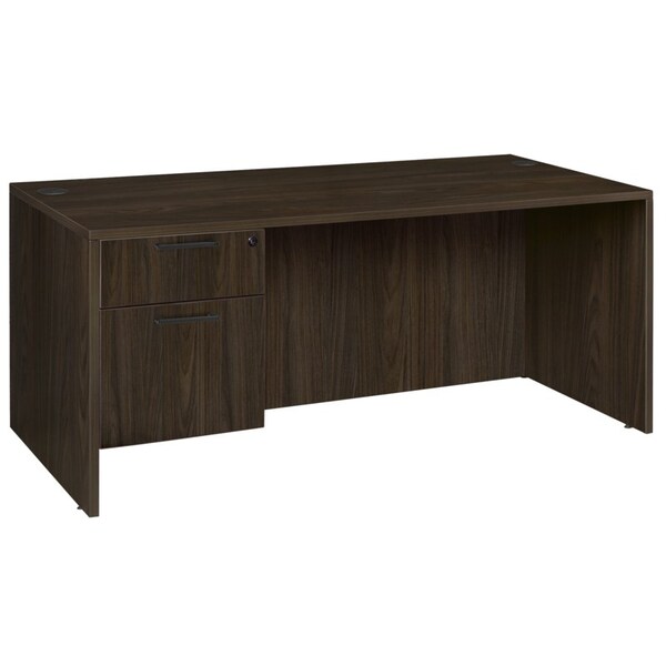Regency Pedestal Desks, 29 in H, 66 in W X Wood, Neo Walnut LSP6630NW - main