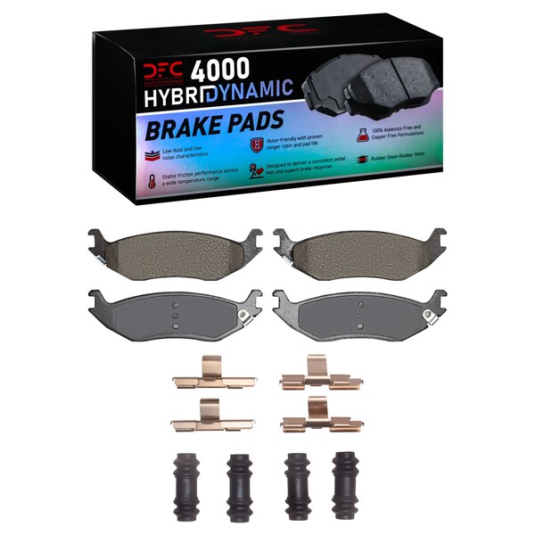 Dynamic Friction Co DFC HybriDynamic Brake Pads Hrdwr Kit 4000-0898-01 - main