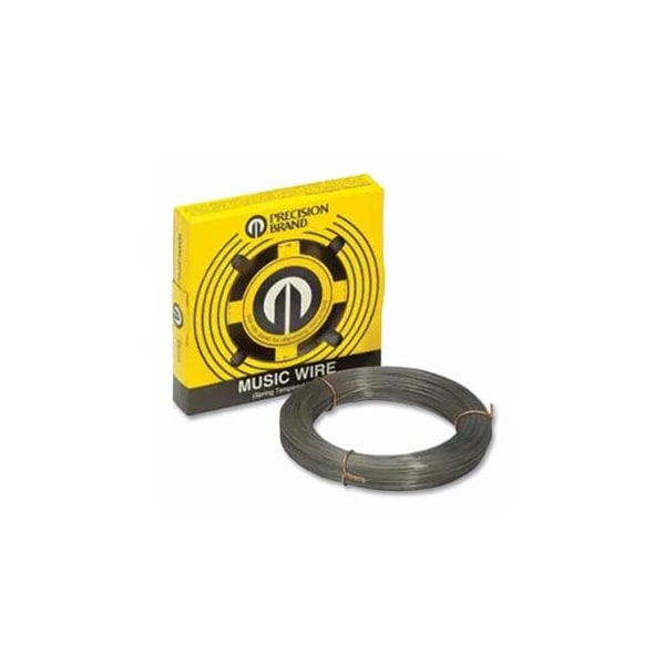 Precision Brand Music Wire, Round, 0.020 in Wire dia, +/-0.0004 in, Approximate 937 ft per lb, 1 lb Coil 605-21020 - main