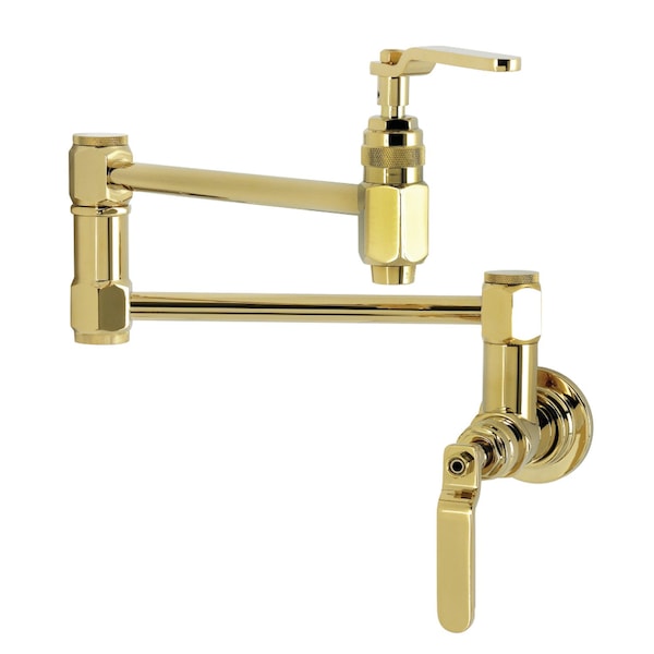 Kingston Brass Wall Mount Pot Filler Faucet, Polished Brass KS5102KL - main