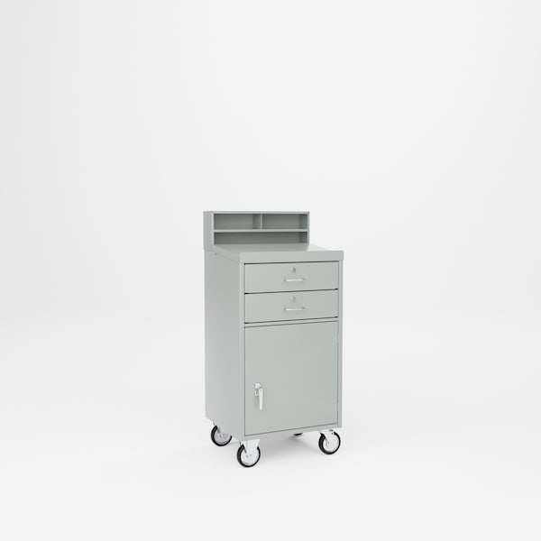Pucel Enclosed Shop Desk, 23 in W x 20 in D x 51 in H, Gray ESD-2023 - main