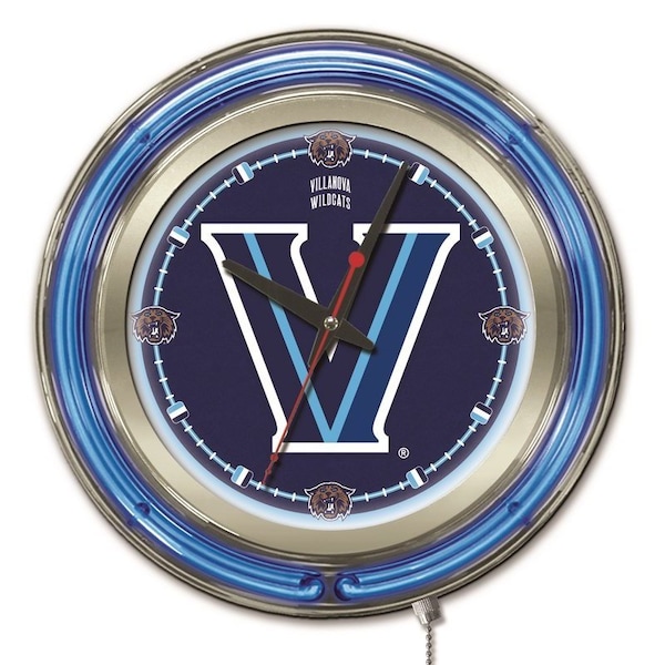 Holland Bar Stool Co Villanova University Double Neon 15" Clock Clk15Vilnva - main