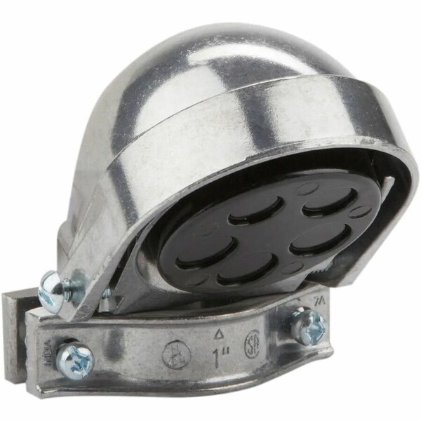 Dottie Conduit Fitting Entrance Cap Fitting, 1 in, Clamp-On, Aluminum, Zinc Plated EC100 - main