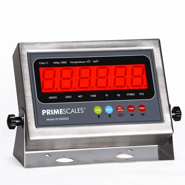 Prime Systems Prime Scales Stainless Steel NTEP Indicator, Trade Legal PS-IN202SS - main
