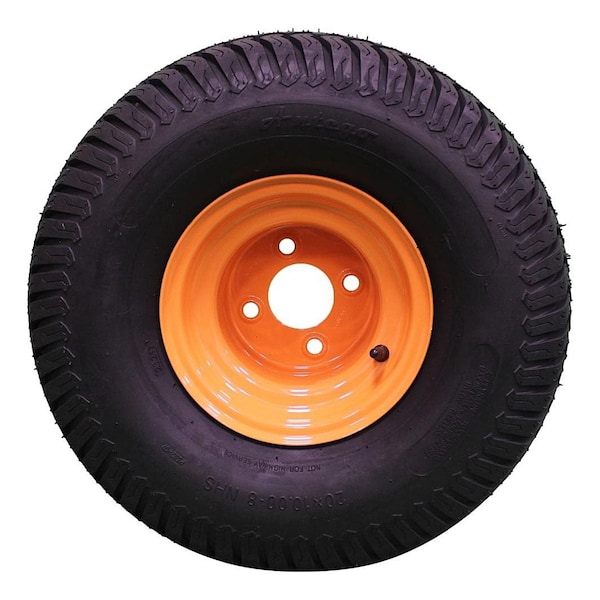 Antego 20x10.00-8 Lawn Mower Wheel Assembly, Cats Eye Gold, 4 PK A87000505303042010008 - main