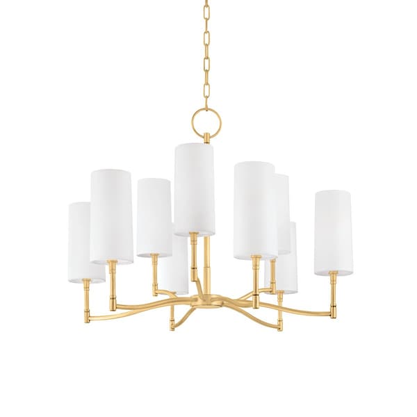 Hudson Valley Lighting Dillon 9 Light Chandelier 30 In. Aged Brass 369-AGB - main