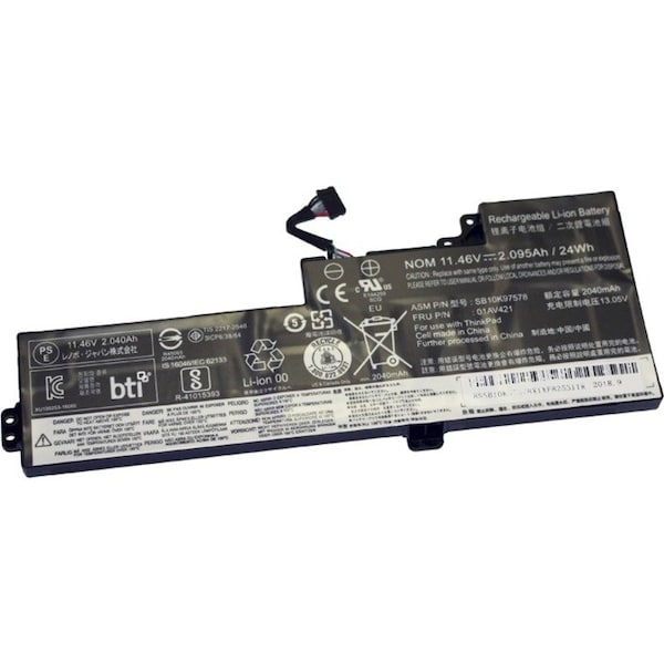 Battery Technology REPLACEMENT INTERNAL NOTEBOOK BATTERY FOR LENOVO LENOVO THINKPAD T470, T480, A4 01AV421-BTI - main