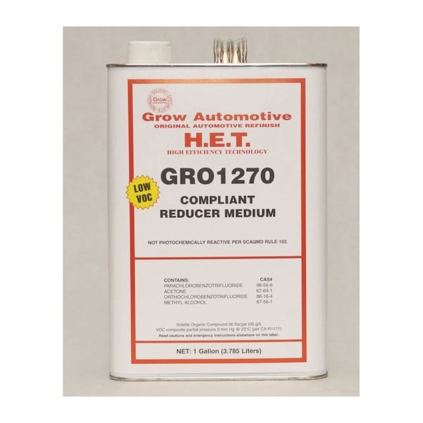 Grow Automotive Medium Low VOC Urethane Reducer, Gallon GRO1270/01 - main