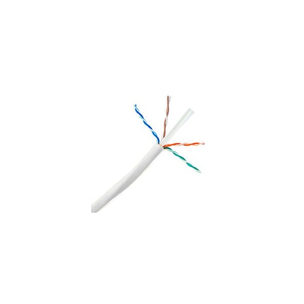 Cable Wholesale Bulk Cat6 White Ethernet Cable, Solid, UTP (Unshielded Twisted Pair), Pullbox, 500 foot 10X8-091TF - main