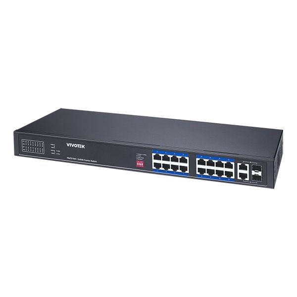 Vivotek Unmngd 8-Port 802.3at POE 10/100Mbps Sw 2-Port GbE Uplink AW-FGT-180P-250 - main