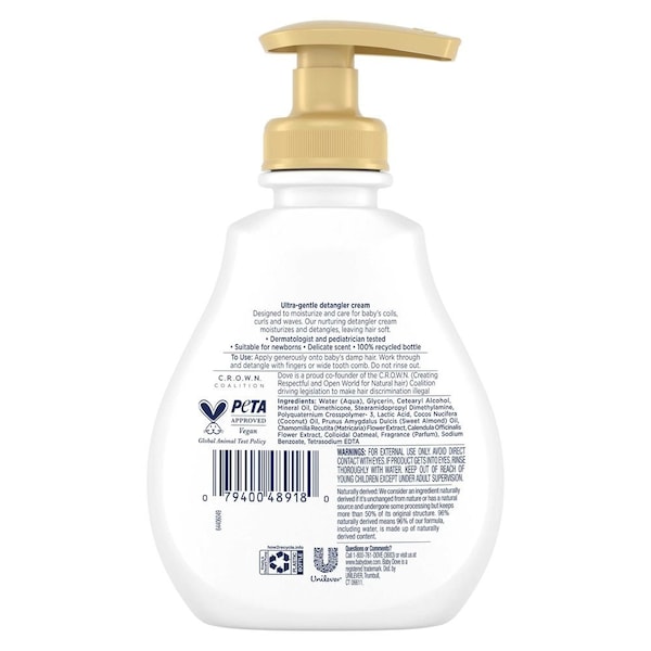 Baby Dove Textured Hair Care Curl Nourishment Detangler Cream, 6.5 Ounce, 6PK 68664697 - main