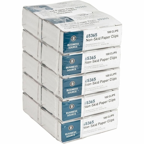 Business Source Paper Clip, Silver, Steel, PK10 BSN65365 - main