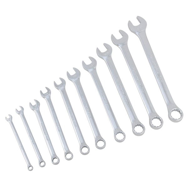 Performance Tool 10 pc. SAE Polished Wrench Set, Chrome Alloy Steel W30202 - main