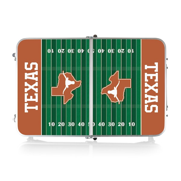 Picnic Time Family Of Brands Texas Longhorns - Concert Table Mini Portable Table, Charcoal Wood Grain 843-00-141-194-1 - main