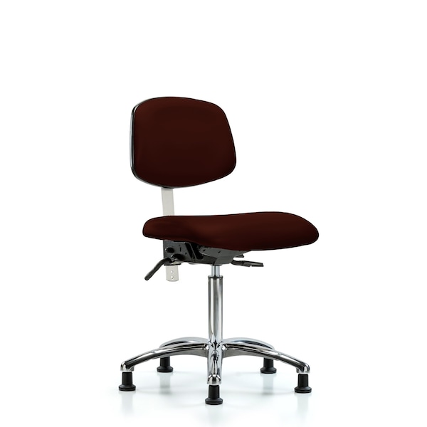 Blue Ridge Ergonomics Med Bench Chair, Vinyl, Glds, Burg, CL100, No Arms, 22" to 29" Height, Burgundy BR-NCR-VMBCH-CR-T1-A0-NF-RG-8569 - main