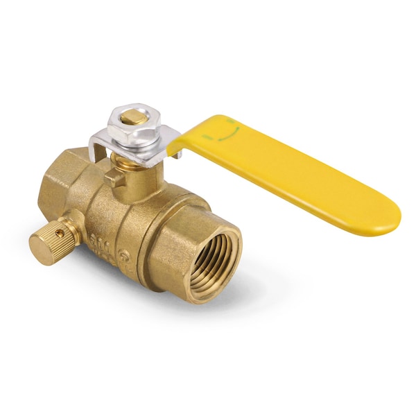 Everflow FIP Full Port Ball Valve with Drain, Brass 1/2" 405T012-NL - main