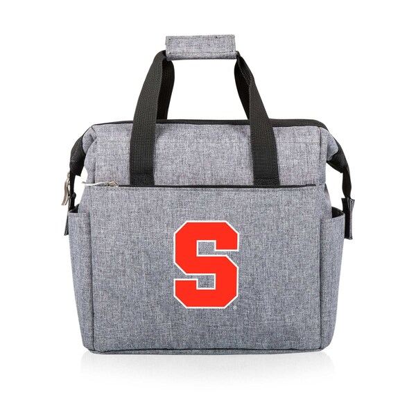 Picnic Time Family Of Brands NCAA Syracuse Orange On The Go Lunch Bag Cooler - Soft Cooler Lunch Box, Heathered Gray 510-00-105-544-0 - main