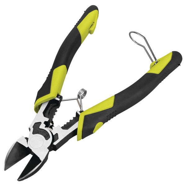 Performance Tool 7-1/2 in. Diagonal Pliers, Cut Strip Crimp Shear, AWG Stranded Solid Wire W86509 - main