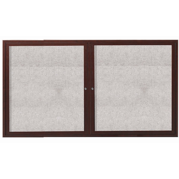 Aarco Outdoor Enclosed Bulletin Board w/ Al Wood Look Finish, Walnut Wood Look, 36''Hx60''W ODCCWW3660R - main