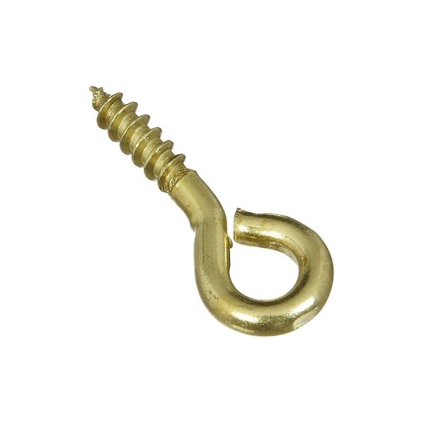 National Hardware Screw Eye, No 212, 0.105 in Dia Wire, 0.44 in L Thread, 15/16 in OAL, Brass N118-711 - main