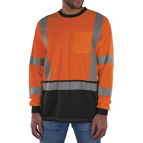 Ergodyne Hi-Vis Shirt, 3XL, Orange, Long Sleeve 22227 - main