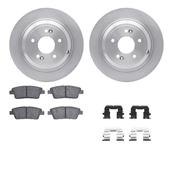 Dynamic Friction Co DFC Brake Rotor with 5000 Brake Pads and Hardware Kit 6512-03349 - main