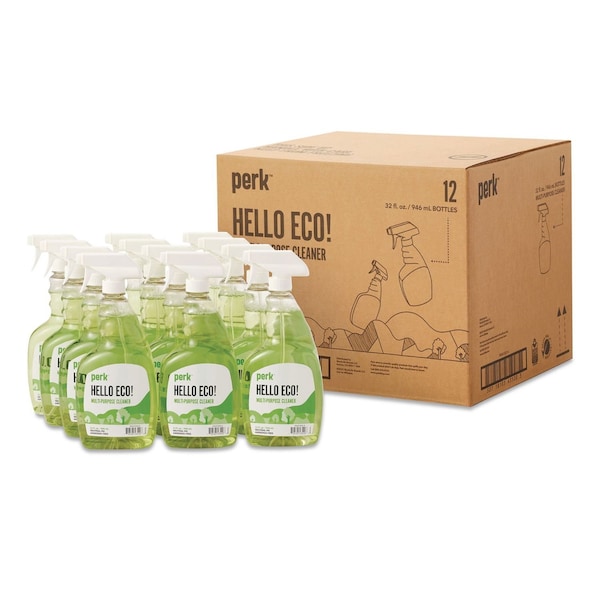 Perk Hello Eco Multi-Purpose Cleaner, 32 oz Spray Bottle, 12PK SEB64032RTU - main
