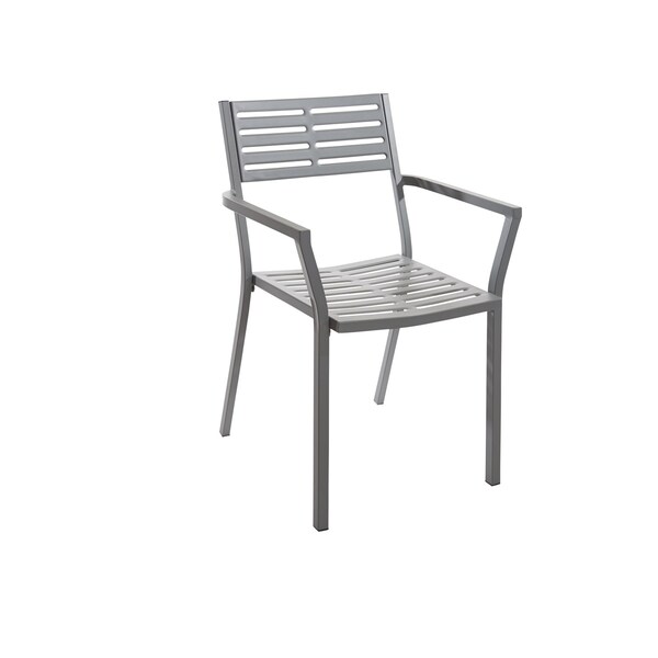 Bfm Seating Daytona Stacking Patio Dining Armchair Soft Gray SU2811CSG - main